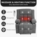 Heat and Massage Recliner Chair with Remote Control
