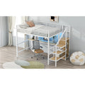 Complete Loft Bed Set with Desk, Storage Staircase, Compact Wardrobe, and LED Lighting