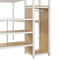 Complete Loft Bed Set with Desk, Storage Staircase, Compact Wardrobe, and LED Lighting