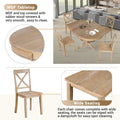 5-Piece Modern Dining Set for 4: Round Table with 4 Kitchen Chairs