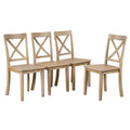5-Piece Modern Dining Set for 4: Round Table with 4 Kitchen Chairs