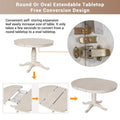5-Piece Modern Dining Set for 4: Round Table with 4 Kitchen Chairs