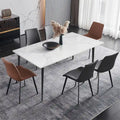 Contemporary Kitchen Table with Metal Frame and Sintered Stone Top