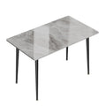 Contemporary Kitchen Table with Metal Frame and Sintered Stone Top