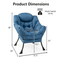 Gymax Folding Footrest Lazy Sofa Chair - Accent Leisure Armchair