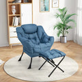 Gymax Folding Footrest Lazy Sofa Chair - Accent Leisure Armchair