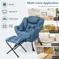Gymax Folding Footrest Lazy Sofa Chair - Accent Leisure Armchair