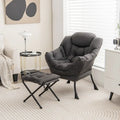 Gymax Folding Footrest Lazy Sofa Chair - Accent Leisure Armchair