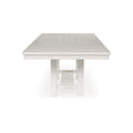 Fleur White Wood Dining Table with 2 Extendable Leaves, Adjustable from 62 to 86 Inches