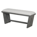 6-Piece Wooden Dining Set: Rectangular Table with 4 Upholstered Chairs and 1 Bench