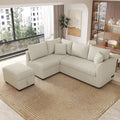 Roomfitters L-Shaped Sleeper Sofa with USB Ports, Power Outlets, and Versatile Storage Ottoman