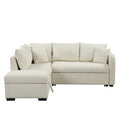 Roomfitters L-Shaped Sleeper Sofa with USB Ports, Power Outlets, and Versatile Storage Ottoman
