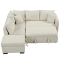 Roomfitters L-Shaped Sleeper Sofa with USB Ports, Power Outlets, and Versatile Storage Ottoman