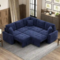 Roomfitters L-Shaped Pull-Out Sofa Bed with Wheels, USB Ports, and Power Outlets – Versatile Sleeper Sofa for Ultimate Living Room Comfort