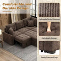 Roomfitters L-Shaped Pull-Out Sofa Bed with Wheels, USB Ports, and Power Outlets – Versatile Sleeper Sofa for Ultimate Living Room Comfort