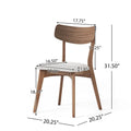 Pair of Light Beige Wooden Dining Chairs - Versatile Side Chairs for Office or Home