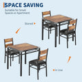 Wooden Dining Table Set with Upholstered Chairs for Kitchen