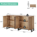 57.5-Inch Farmhouse Style Buffet Cabinet with Doors for Kitchen Storage