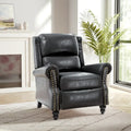 Nail-Head Trimmed Pushback Recliner with Padded Seat