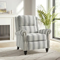 Nail-Head Trimmed Pushback Recliner with Padded Seat