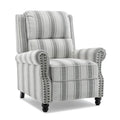 Nail-Head Trimmed Pushback Recliner with Padded Seat