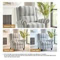 Nail-Head Trimmed Pushback Recliner with Padded Seat