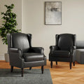 Pair of Stylish Upholstered Accent Chairs with Patterns for Living Room