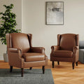 Pair of Stylish Upholstered Accent Chairs with Patterns for Living Room