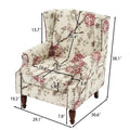 Pair of Stylish Upholstered Accent Chairs with Patterns for Living Room