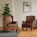 Pair of Stylish Upholstered Accent Chairs with Patterns for Living Room