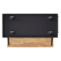 54-Inch Large Kitchen Island with Rubberwood Drop Leaf, Embossed Texture, Rolling Cart on 4 Wheels, Featuring 4 Doors and 3 Drawers