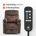 MCombo Compact Dual Motor Power Lift Recliner Chair with Massage, Dual Heating, and Adjustable Headrest - Model 7222