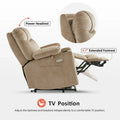 MCombo Compact Dual Motor Power Lift Recliner Chair with Massage, Dual Heating, and Adjustable Headrest - Model 7222