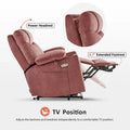 MCombo Compact Dual Motor Power Lift Recliner Chair with Massage, Dual Heating, and Adjustable Headrest - Model 7222