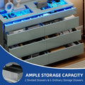 Moasis 8-Drawer High Gloss Horizontal Dresser with RGB Lighting