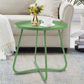 Round Metal Side Table - Waterproof for Indoor and Outdoor Use