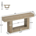 Rustic 2-Tier Entryway Table for Living Room, Hallway, and Foyer
