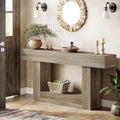 Rustic 2-Tier Entryway Table for Living Room, Hallway, and Foyer
