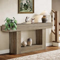 Rustic 2-Tier Entryway Table for Living Room, Hallway, and Foyer