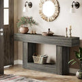Rustic 2-Tier Entryway Table for Living Room, Hallway, and Foyer