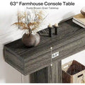 Rustic 2-Tier Entryway Table for Living Room, Hallway, and Foyer