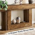 Rustic 2-Tier Entryway Table for Living Room, Hallway, and Foyer