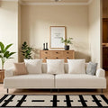 Contemporary Deep Seat Sofa with Cushions, Elevated Legs, Cozy Living Room Seating, Ideal for Apartments