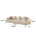 Contemporary Deep Seat Sofa with Cushions, Elevated Legs, Cozy Living Room Seating, Ideal for Apartments