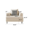 Contemporary Deep Seat Sofa with Cushions, Elevated Legs, Cozy Living Room Seating, Ideal for Apartments