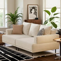 Contemporary Deep Seat Sofa with Cushions, Elevated Legs, Cozy Living Room Seating, Ideal for Apartments