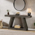 55-Inch Farmhouse Wooden Console Sofa Table with Storage - Dimensions: 11.81" D x 55.12" W x 31.5" H
