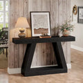 55-Inch Farmhouse Wooden Console Sofa Table with Storage - Dimensions: 11.81" D x 55.12" W x 31.5" H