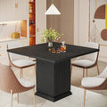 Contemporary Square Wooden Dining Table for 4