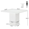 Contemporary Square Wooden Dining Table for 4